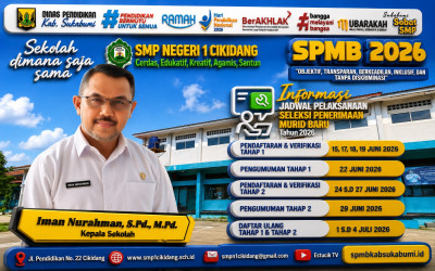 Penerimaan Murid Baru SMPN 1 Cikidang Tahun Pelajaran 2026/2027